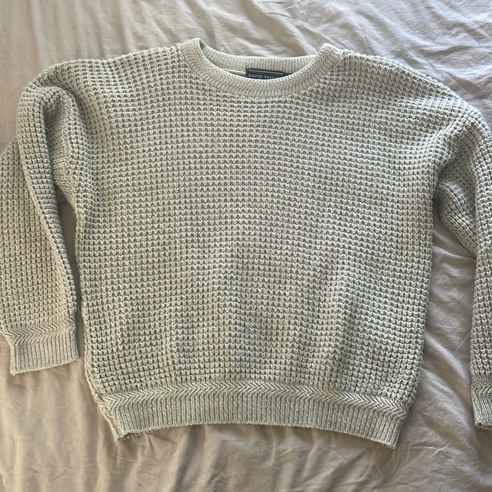 David Taylor Cream Sweater - L